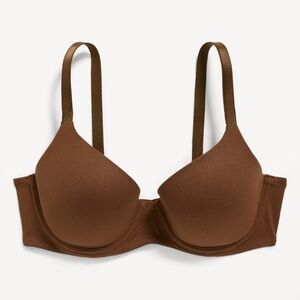 46D • Old Navy • Full-Coverage Underwire Demi Bra ~ Dark Walnut